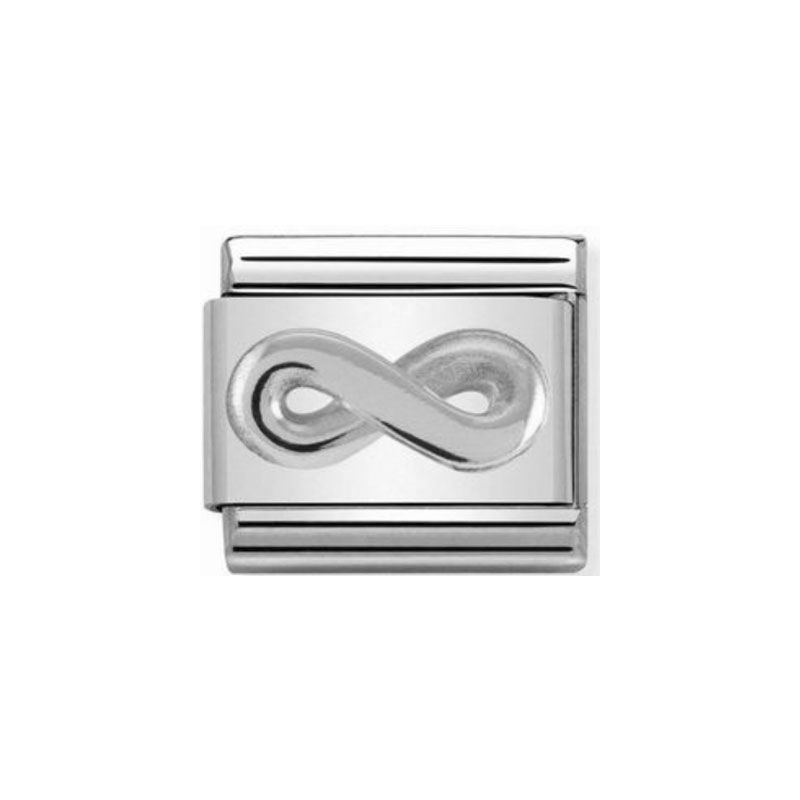 Maillon Nomination classic symbole de l'infini en Argent