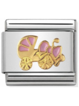 Maillon Nomination classic poussette rose