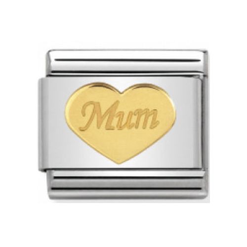 Maillon Nomination classic coeur Mum en or