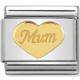 Maillon Nomination classic coeur Mum en or