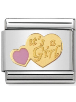 Maillon Nomination classic c'est une fille en Or