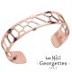Bracelet manchette miss Les Georgettes motif nid d'abeille finition Or rose 