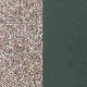 Cuir reversible les Georgettes paillette multi/vert canard