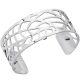 Bracelet manchette Les Georgettes motif fougères finition Argent medium
