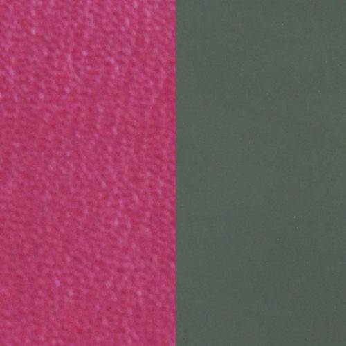 Cuir reversible les Georgettes fuchsia/kaki