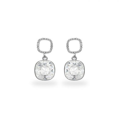 Boucles d'oreilles Spark Argent et cristaux blancs