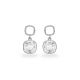 Boucles d'oreilles Spark Argent et cristaux blancs