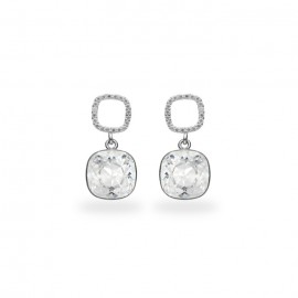 Boucles d'oreilles Spark Argent et cristaux blancs