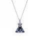 Collier Spark Argent et cristaux triangle noir