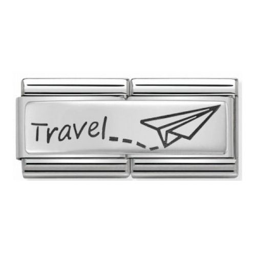 Maillon Nomination classic double Plaque Travel