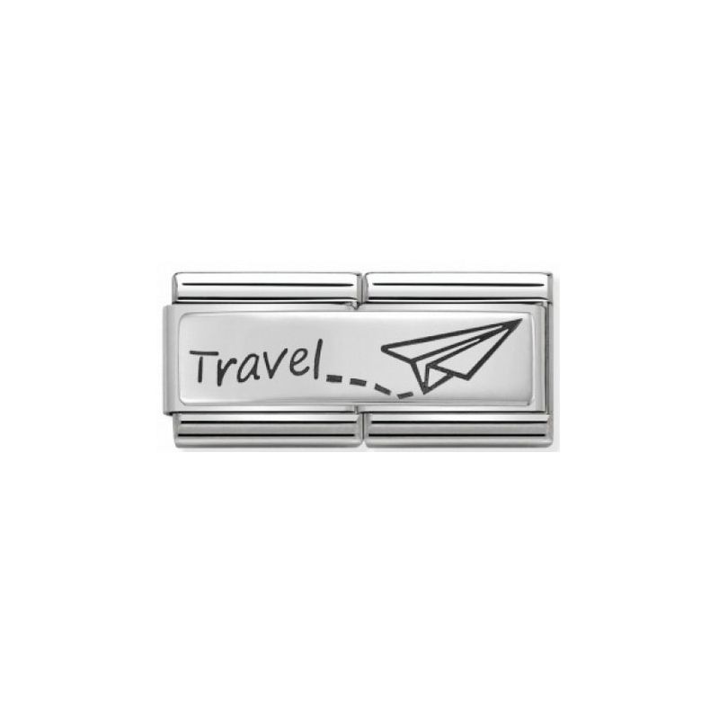 Maillon Nomination classic double Plaque Travel