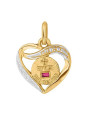 Médaille d'Amour en Or et Rubis synthétique- Augis