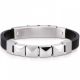 Bracelet Nomination acier et caoutchouc