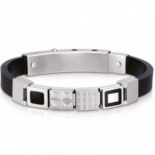 Bracelet Nomination acier et caoutchouc