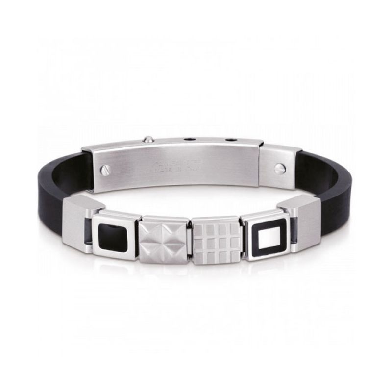 Bracelet Nomination acier et caoutchouc