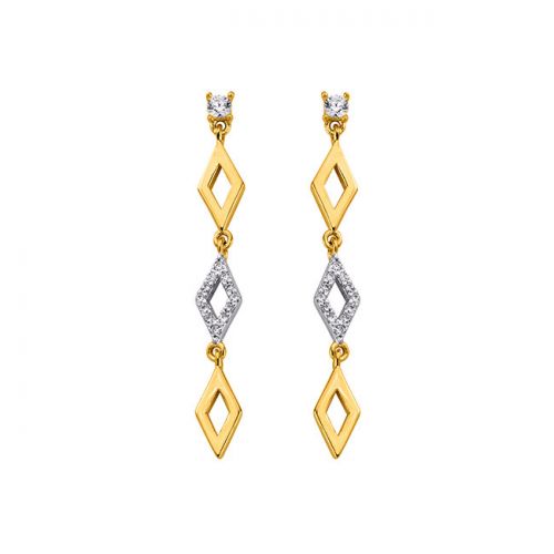 Boucles d'oreilles Plaqué Or et oxydes de zirconium