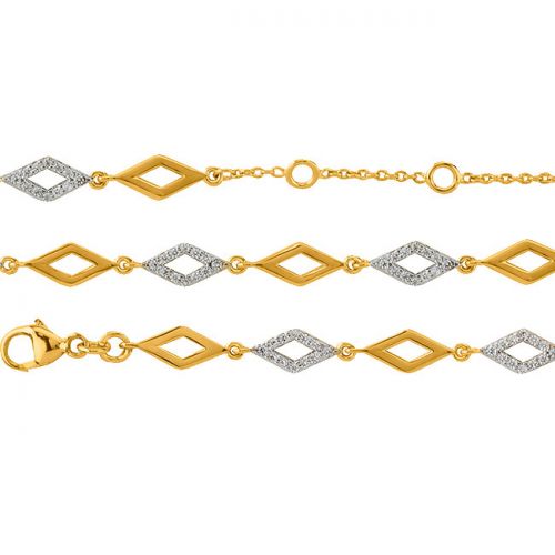 Bracelet Plaqué Or et oxyde de zirconium