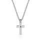 Collier homme acier avec pendentif croix