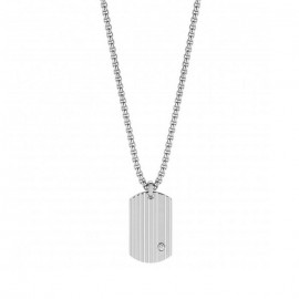 Collier homme acier avec pendentif plaque GI