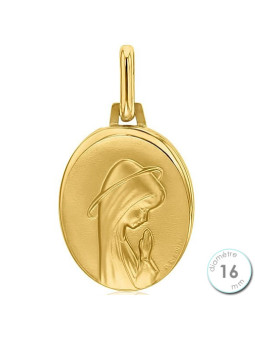 Médaille de baptême Vierge en Or 9 carats - Augis