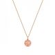 Collier femme Les Georgettes finition Or rose motif girafe et cuir reversible