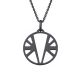 Collier femme Les Georgettes ruthénium motif ibiza et cuir reversible