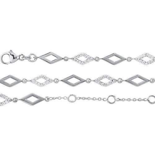 Bracelet Argent et oxydes de zirconium