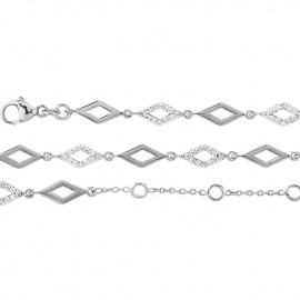 Bracelet Argent et oxydes de zirconium