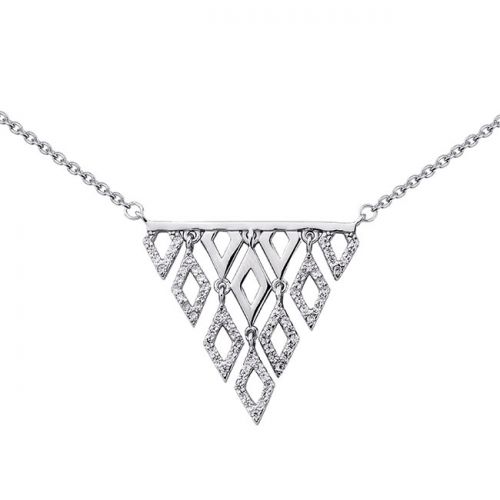 Collier en Argent et oxydes de zirconium