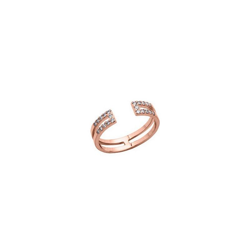 Bague Les Cumulables plaqué Or rose et oxydes de zirconium