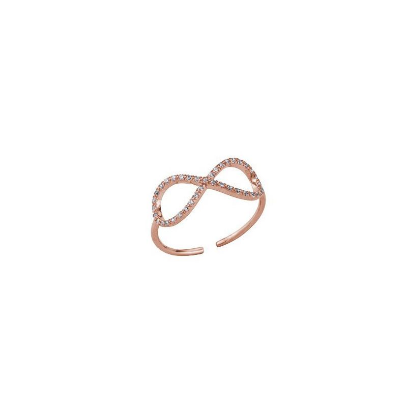 Bague Les Cumulables plaqué Or rose infini et oxydes de zirconium