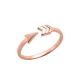 Bague Les Cumulables plaqué Or rose motif flèche