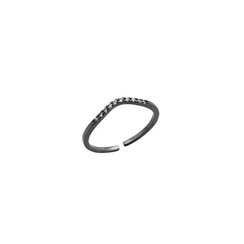 Bague Les Cumulables ruthénium et oxydes de zirconium