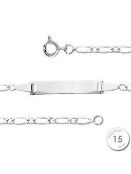 Gourmette enfant Or blanc 750