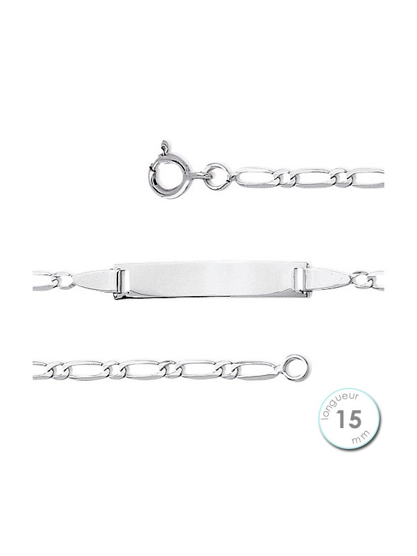 Gourmette enfant Or blanc 750