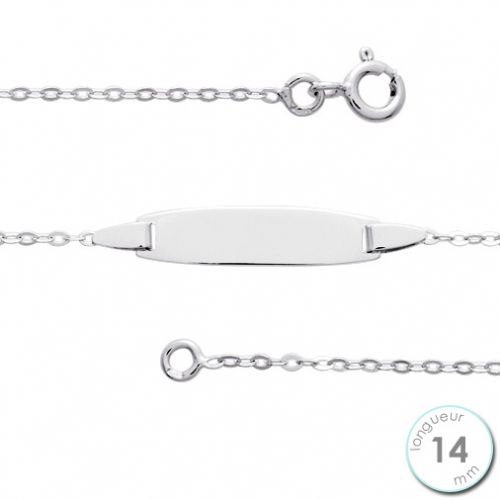 Gourmette enfant Or blanc 750