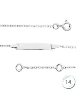 Gourmette enfant Or blanc 750