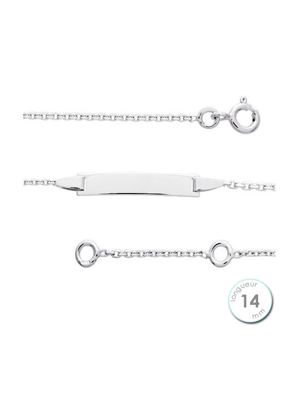 Gourmette enfant Or blanc 750