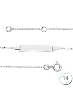 Gourmette enfant Or blanc 750