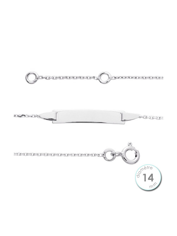 Gourmette enfant Or blanc 750