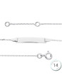 Gourmette enfant Or blanc 750