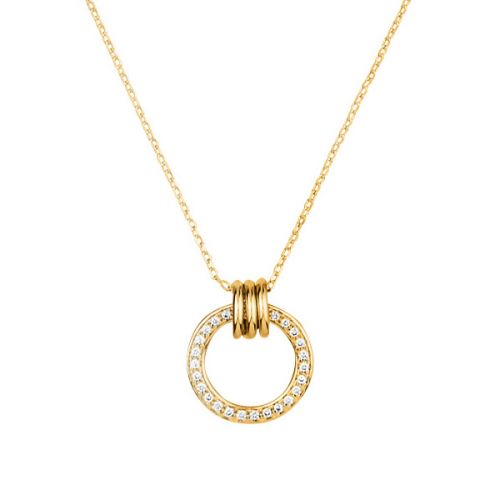 Collier en Plaqué Or et oxyde de zirconium