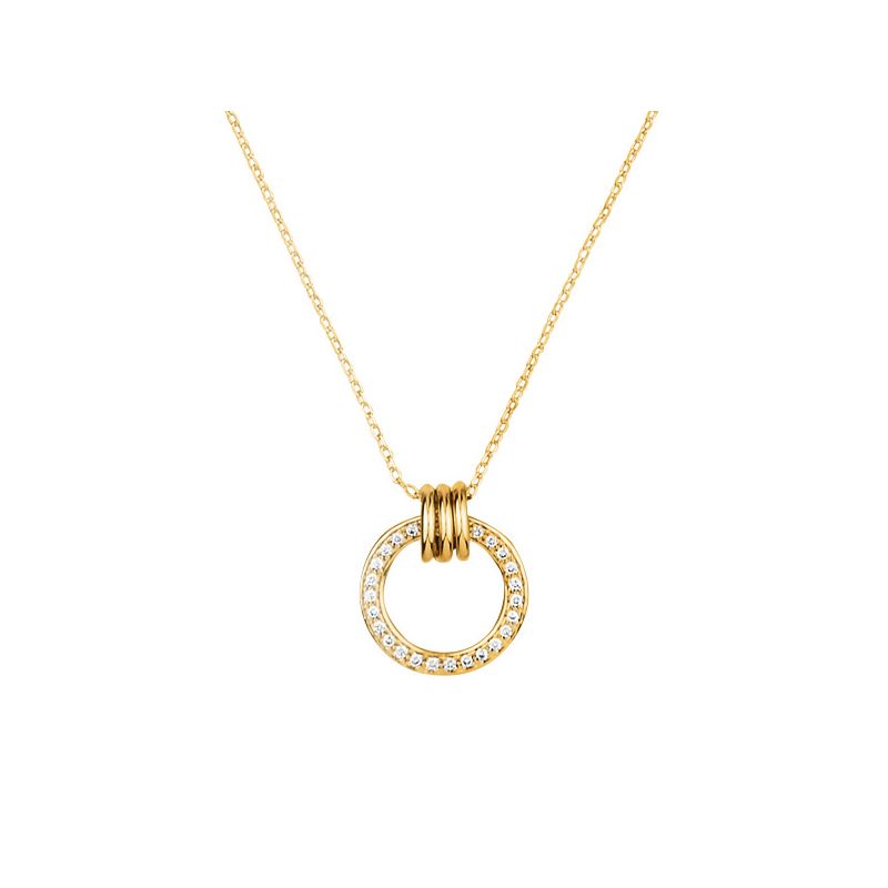 Collier en Plaqué Or et oxyde de zirconium