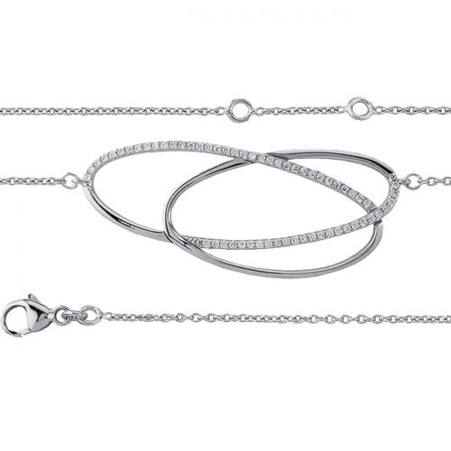 Bracelet Argent et oxydes de zirconium