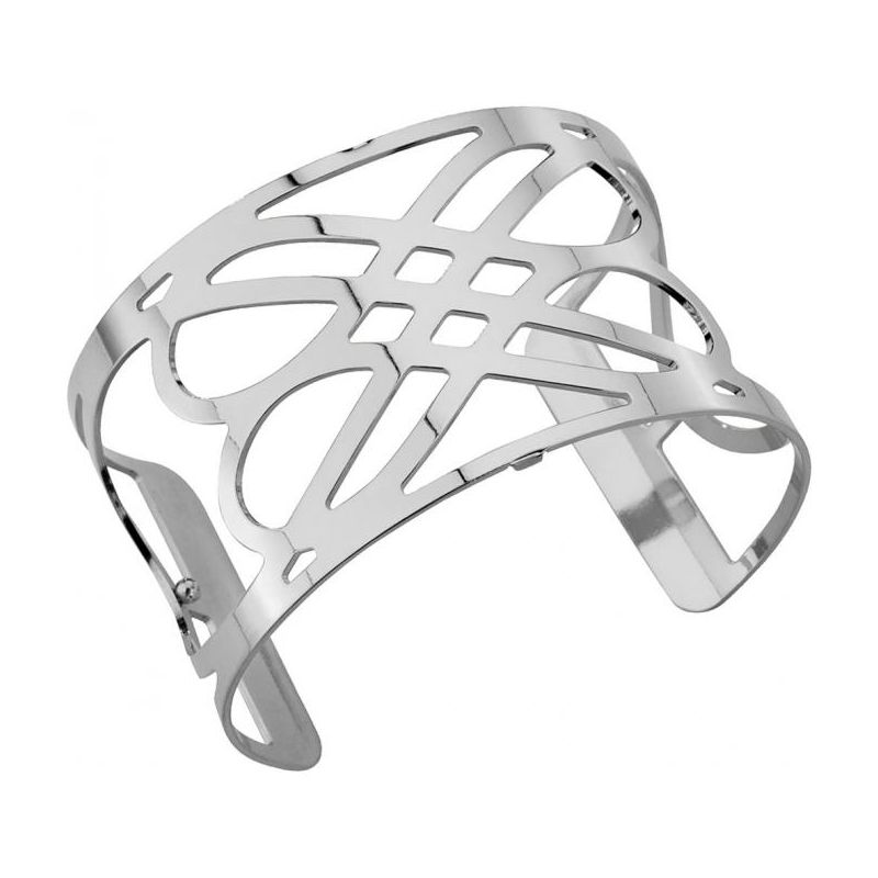Bracelet manchette Les Georgettes motif infini finition Argent large