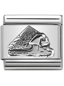 Maillon Nomination classic argent pyramide