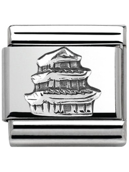 Maillon Nomination classic argent pagode