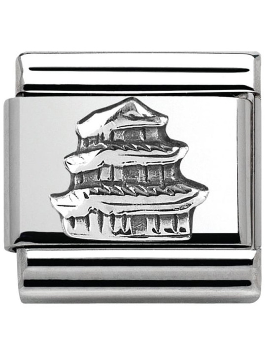 Maillon Nomination classic argent pagode