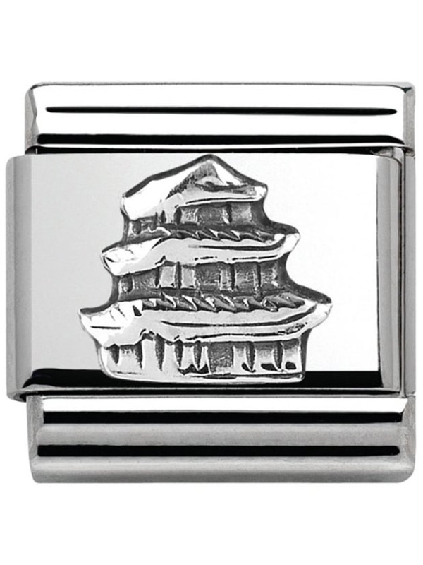 Maillon Nomination classic argent pagode