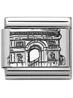 Maillon Nomination classic argent arc de triomphe